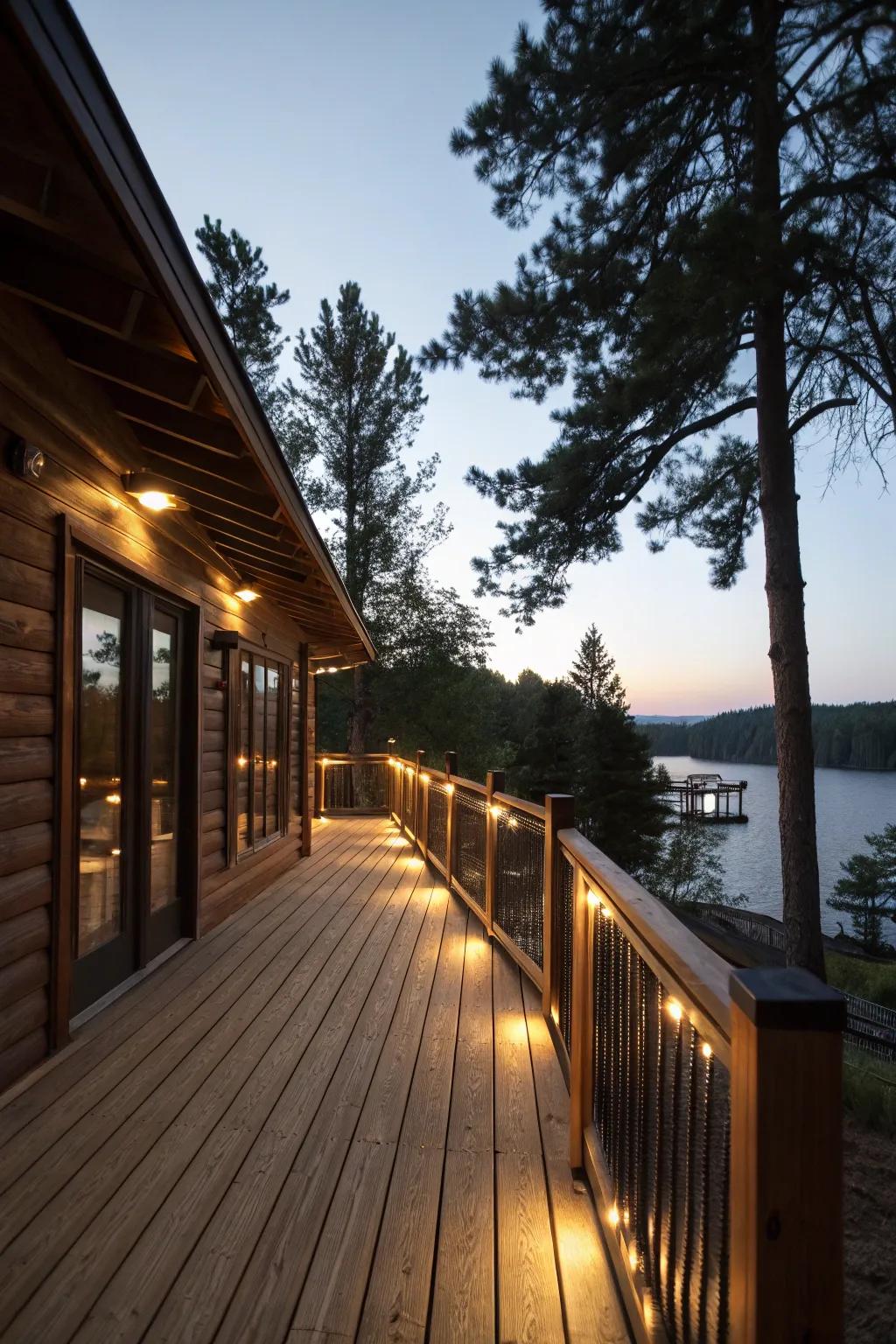 Guardrail lighting that enhances both safety and atmosphere.