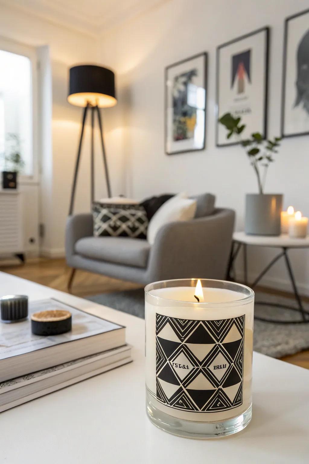 Shape candle stickers for a contemporary, artistic expression.