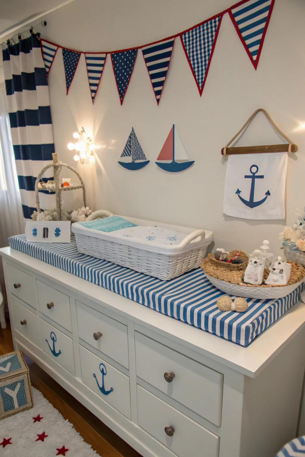 Themed decor brings a cohesive and charming look to the nursery.