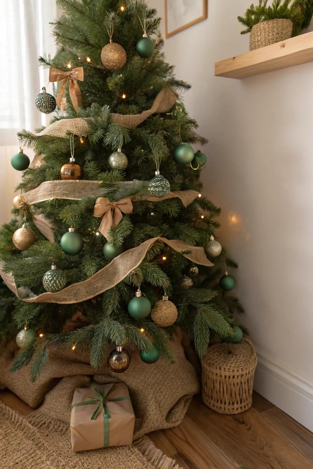 A natural Christmas featuring terrene verdants and textures.