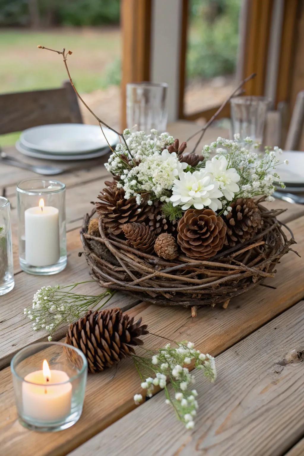 A wintry woodland composition embraces placid spontaneous magnificence.