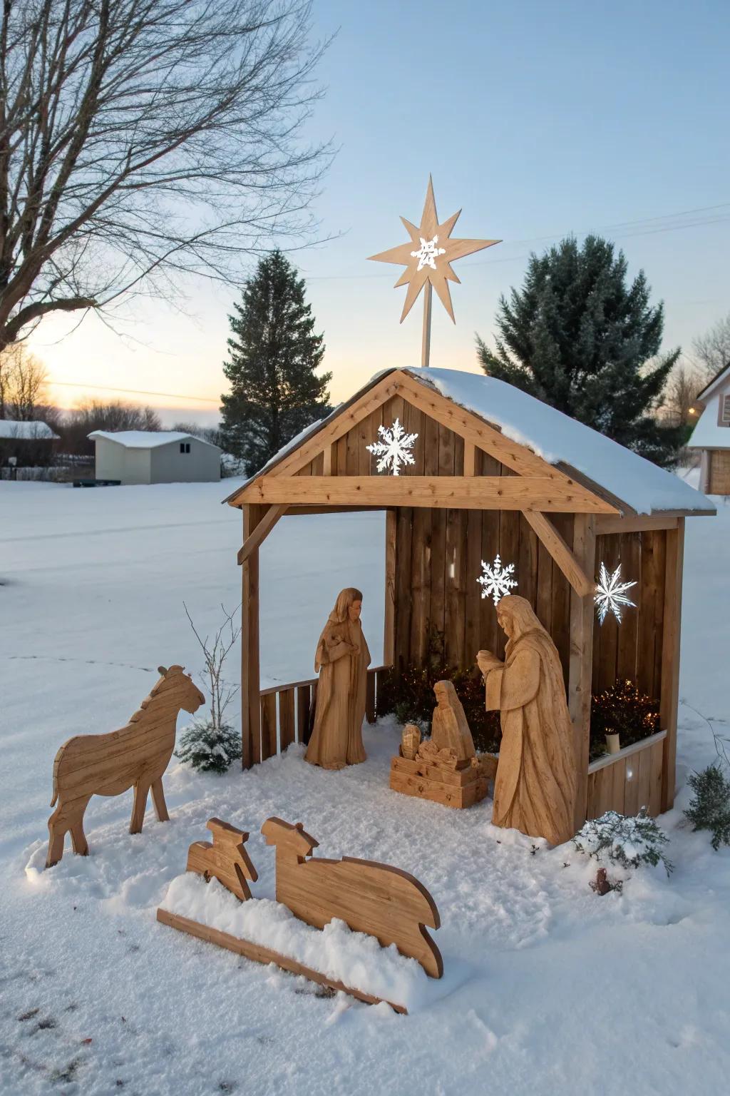 Capture the spirit with a pallet manger display.