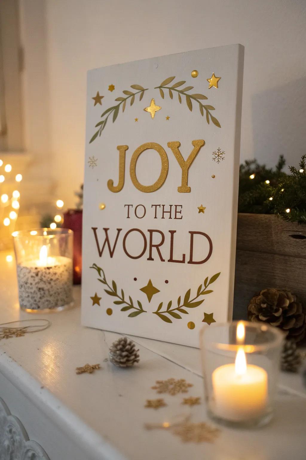 Append glimmer with metallic accents on your Christmas notice.