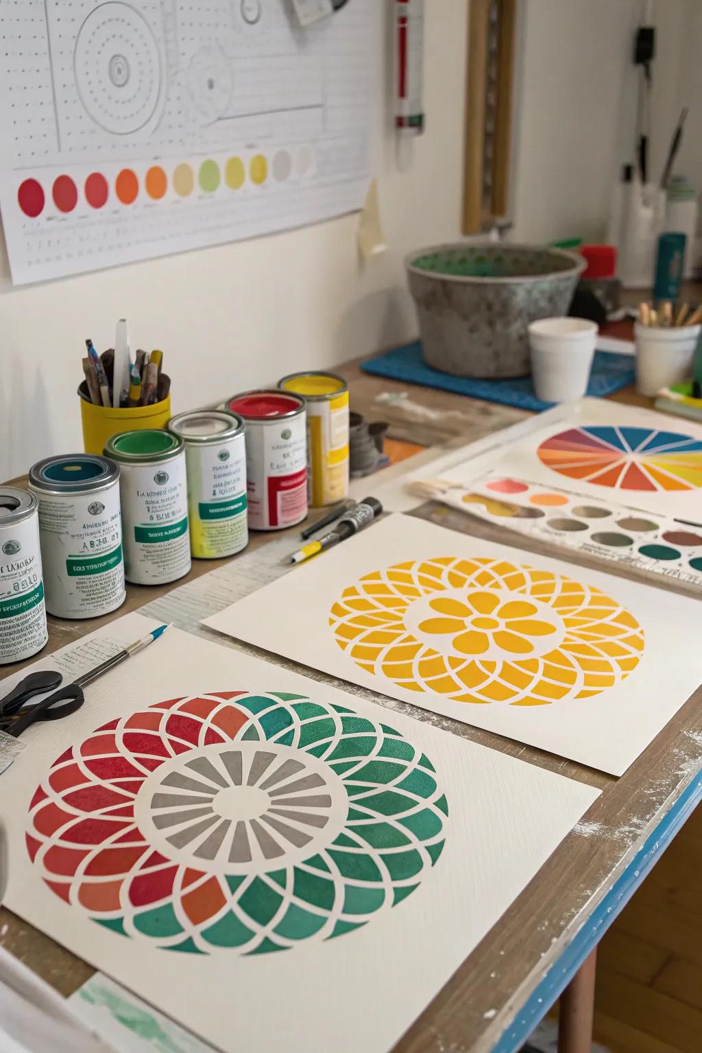 Achieve accuracy through guided circle art.
