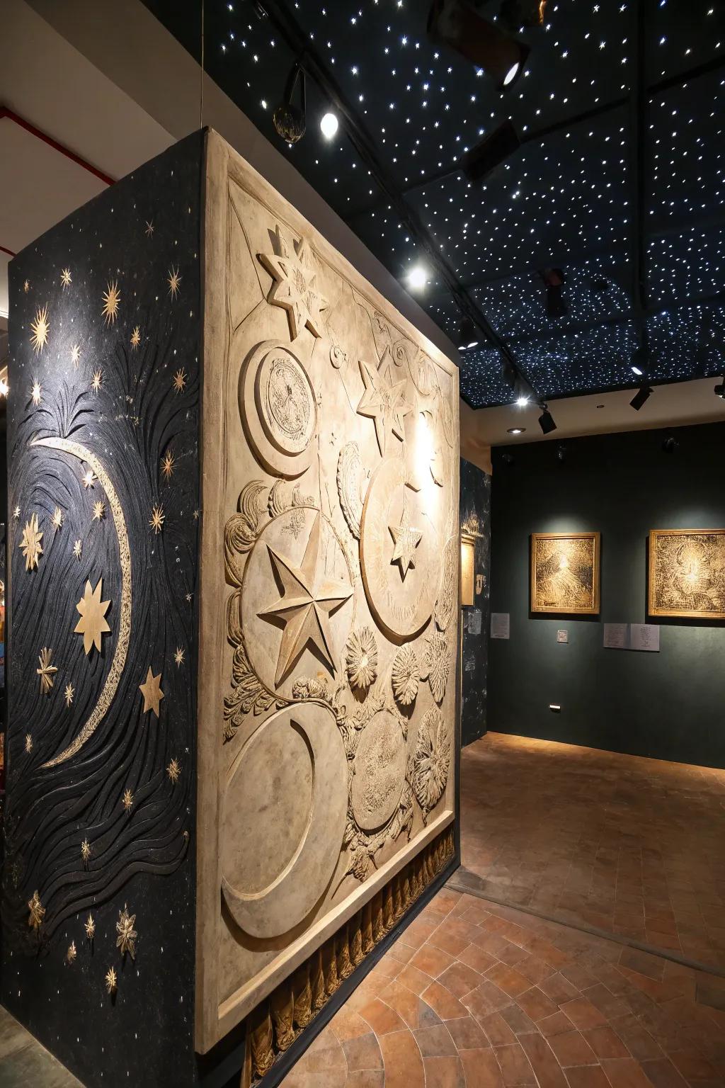 Cosmic-inspired clay impression, capturing the enigma of the universe.