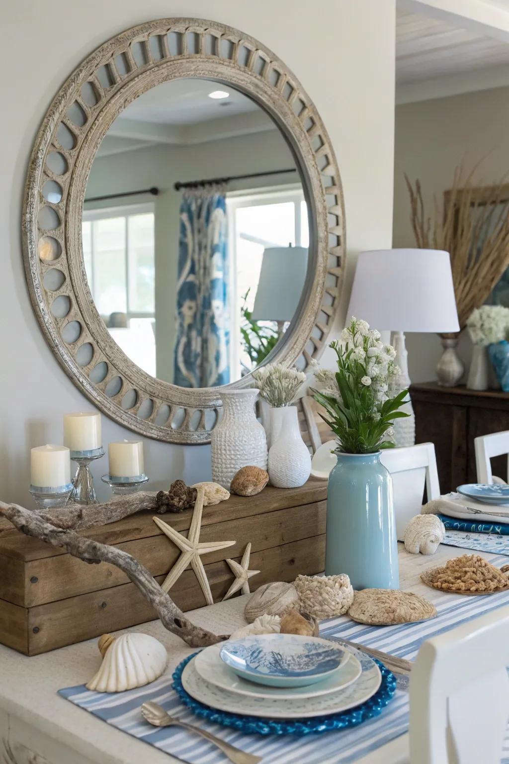 Reflectors add depth and amplify coastal elements.