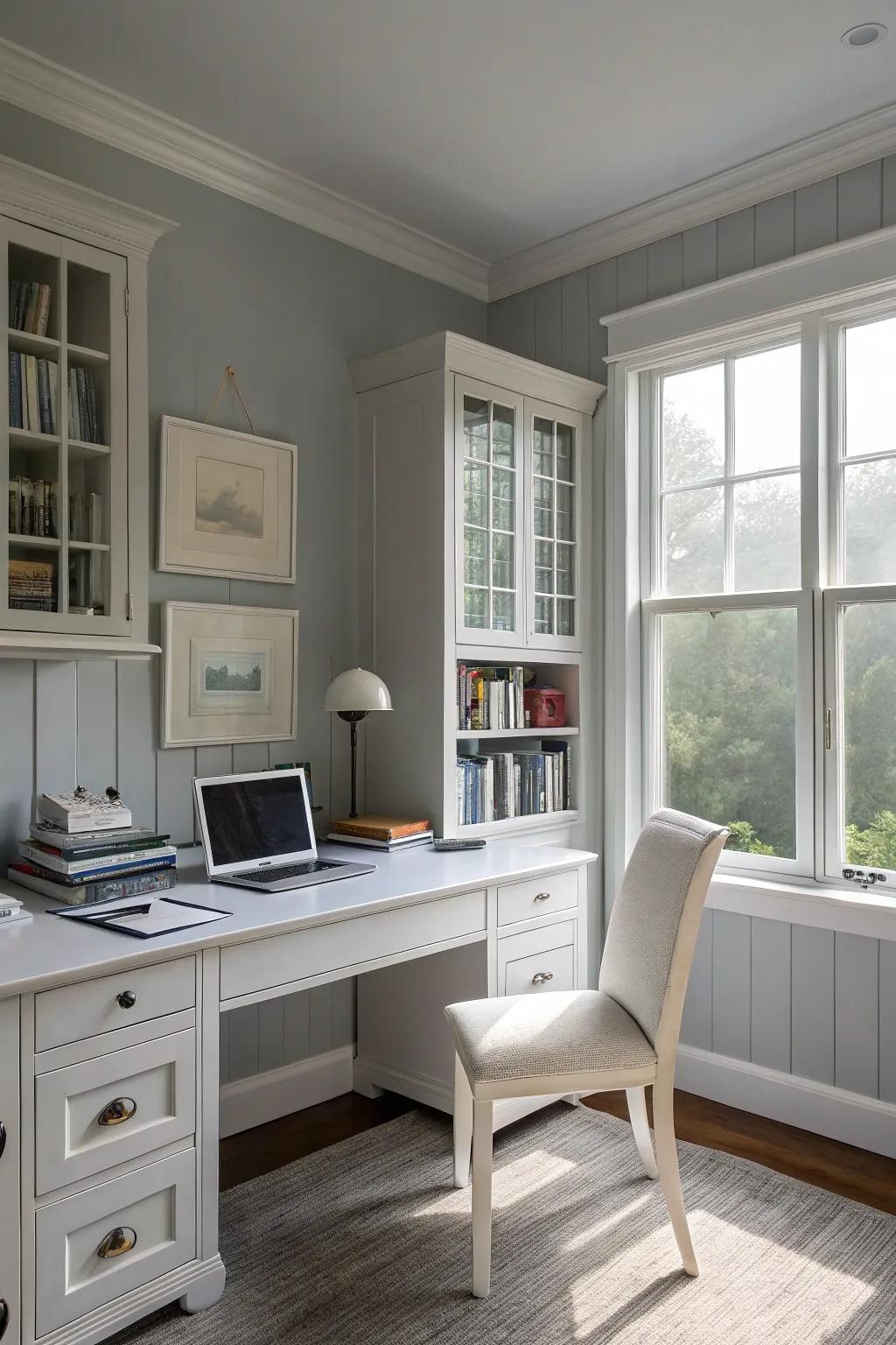 Hazy morning stone encourages calm and focus.