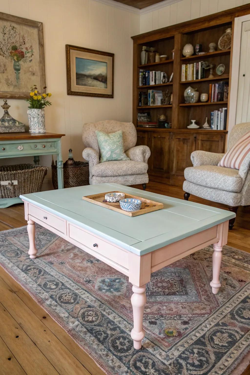 Matte paint provides a charming, vintage-inspired finish.