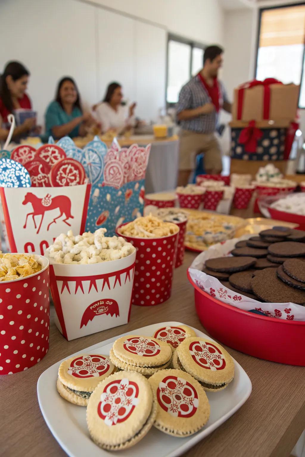 Satisfy cravings using a Western-style treat table.
