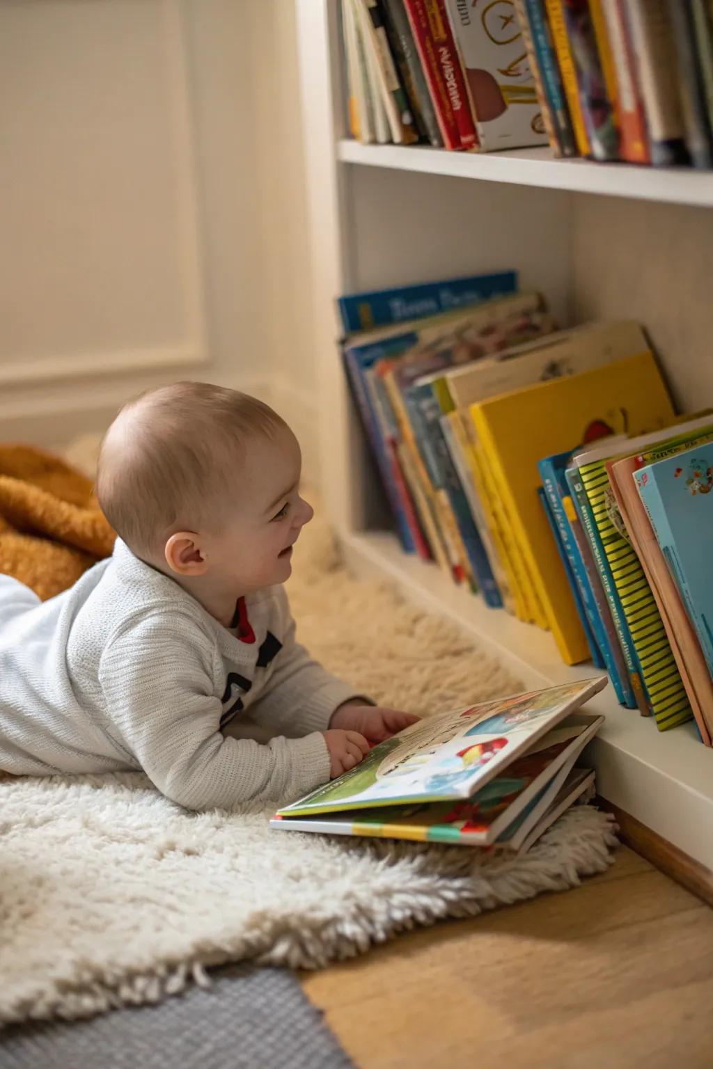 Nurturing an affection for narratives in an inviting alcove.
