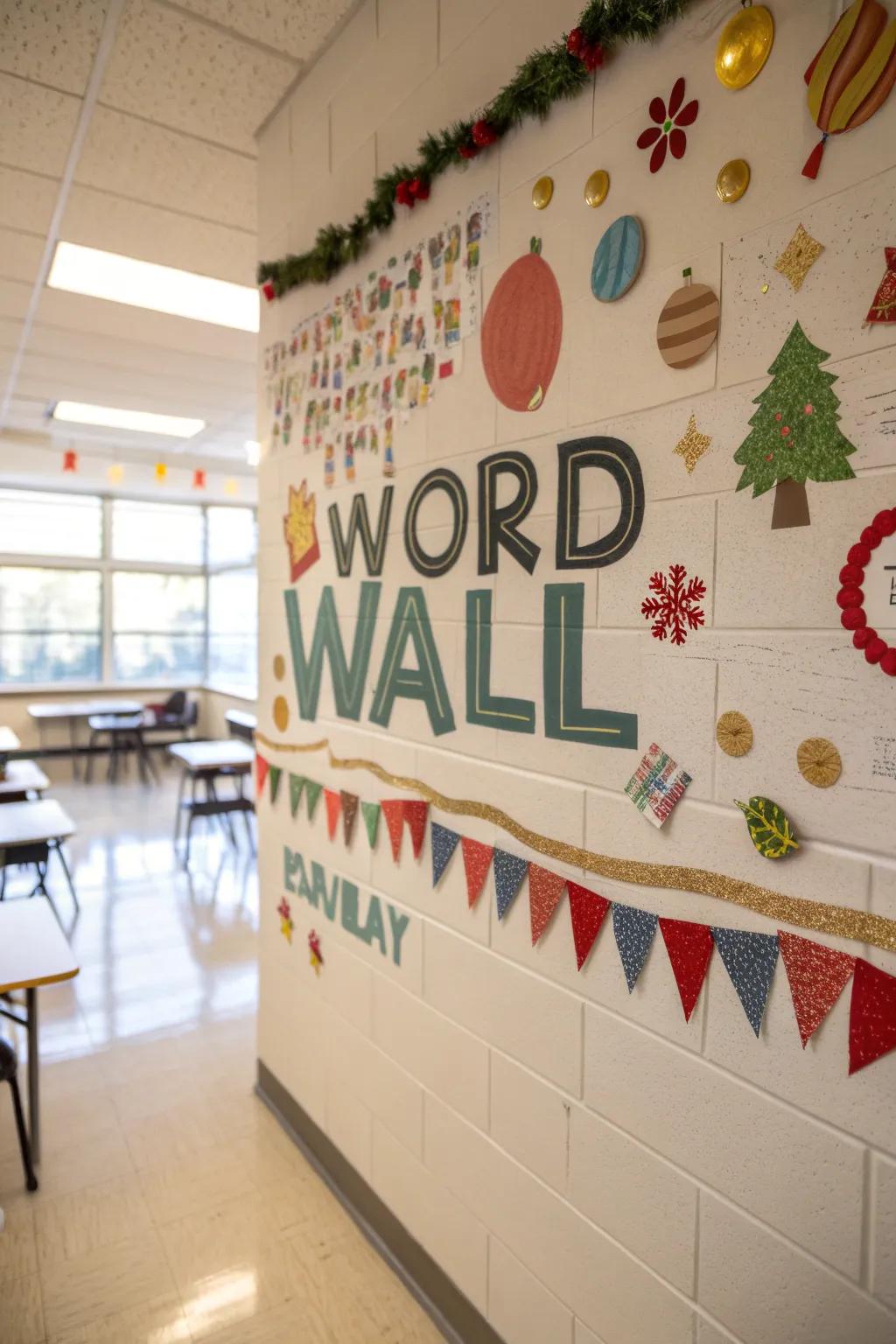 A periodic display showcasing ornamentation that shifts year-round