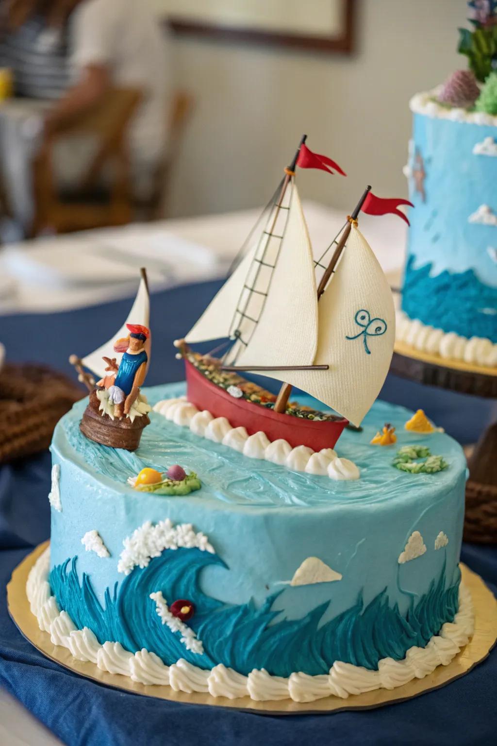 A sailing escapade scene captures the spirit of exploration.
