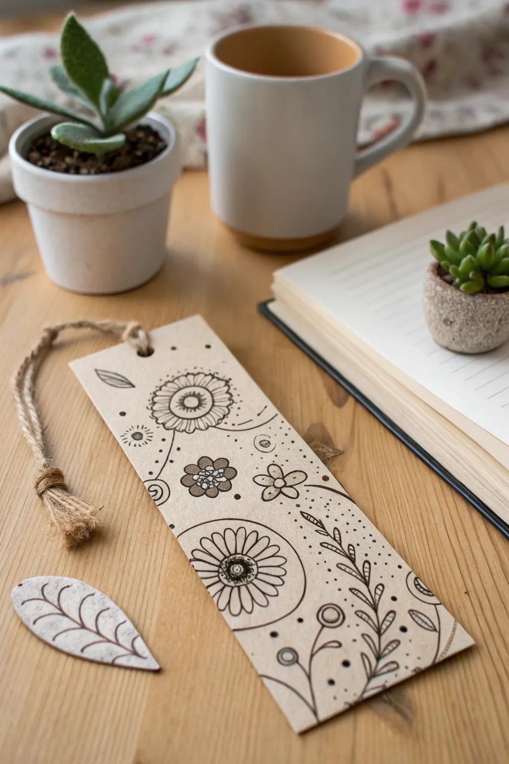 Let your imagination bloom with whimsical doodle bookmarks, where simplicity meets creativity.