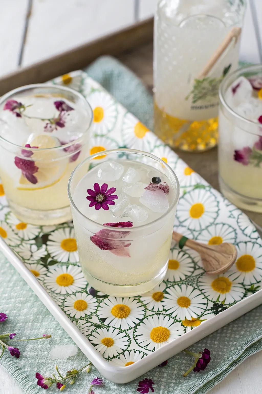 Invigorate your guests with bloom-inspired refreshments.