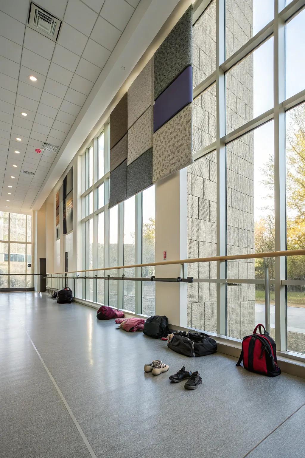 Acoustic components sustain peace and tranquility.