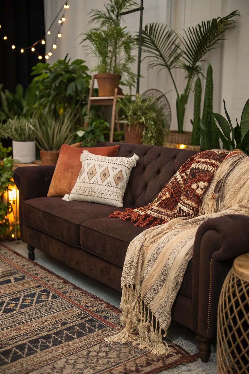 Bohemian style thrives on layers and organic components.