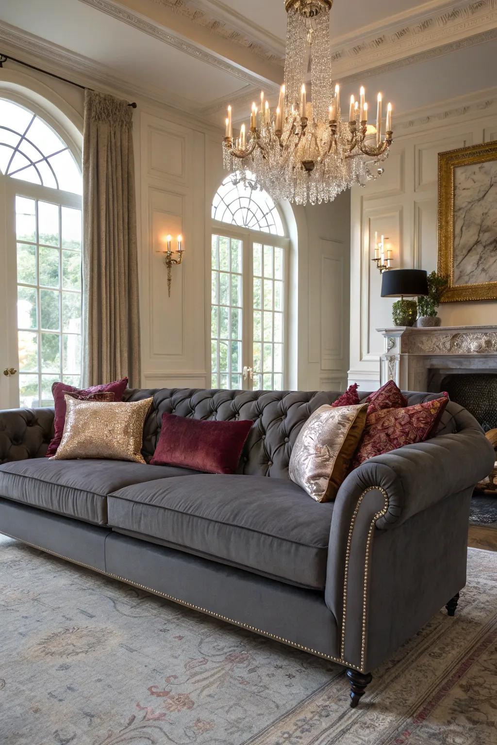 Luxurious fabrics elevate the comfort of your sofa.