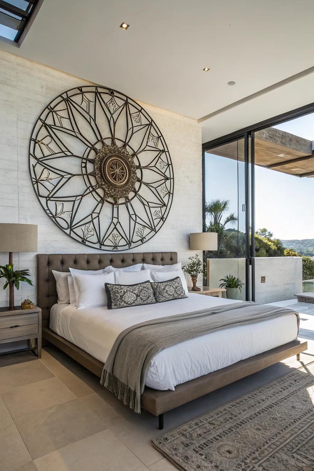 A statement piece can function as a striking focal point within your bedroom.