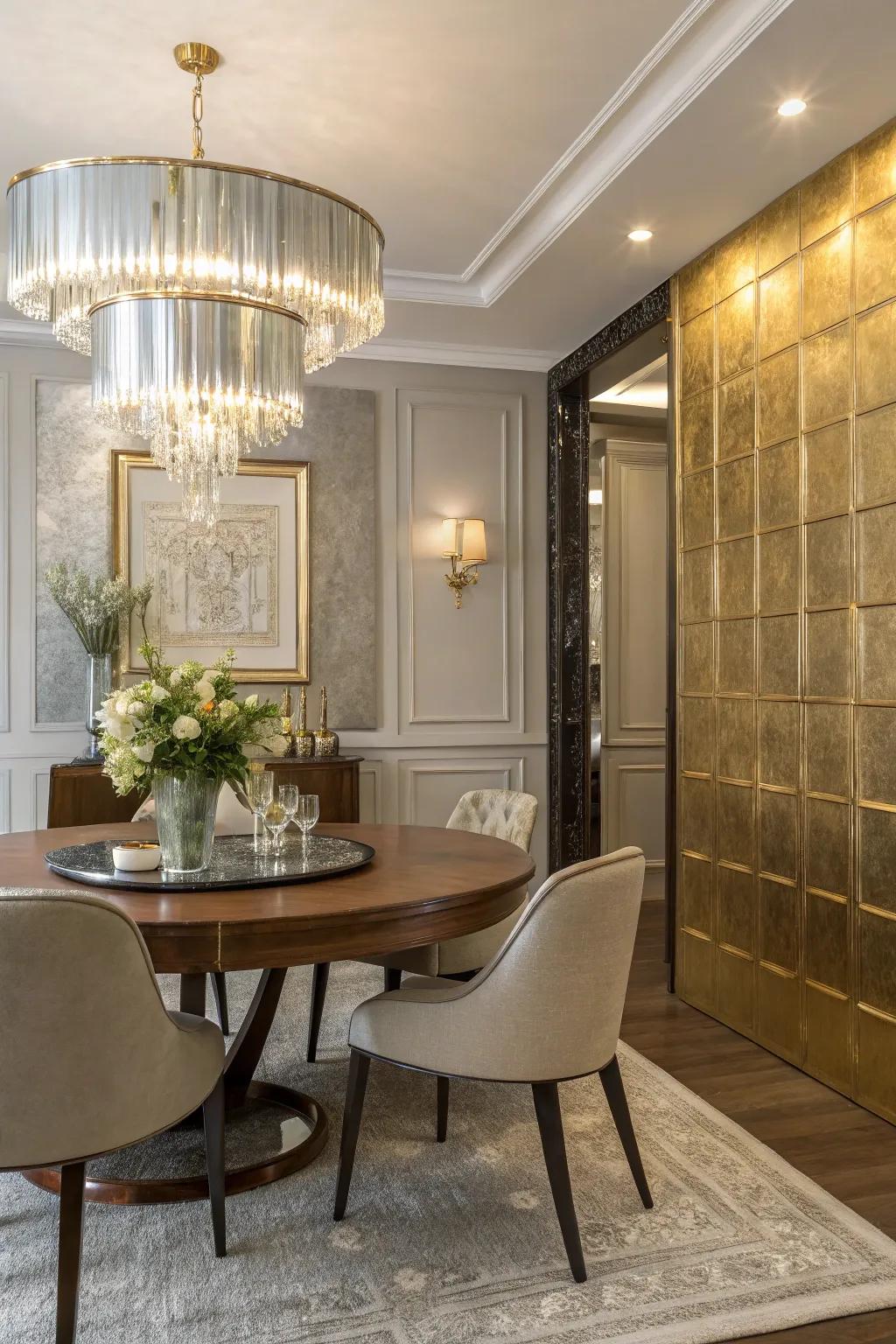 Silvers bring a hint of grandeur and shine to dining settings.