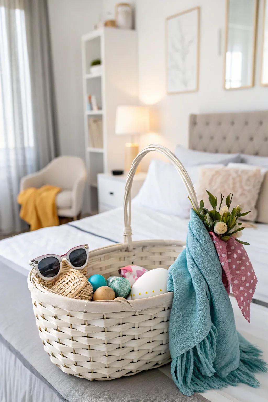 A fashion-forward Easter basket designated for the style-astute.