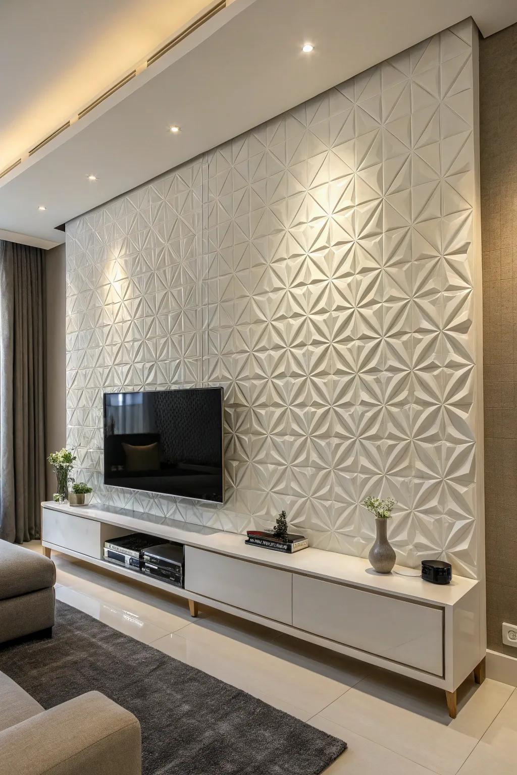 Elevated diamond patterns add a unique texture and dimension.