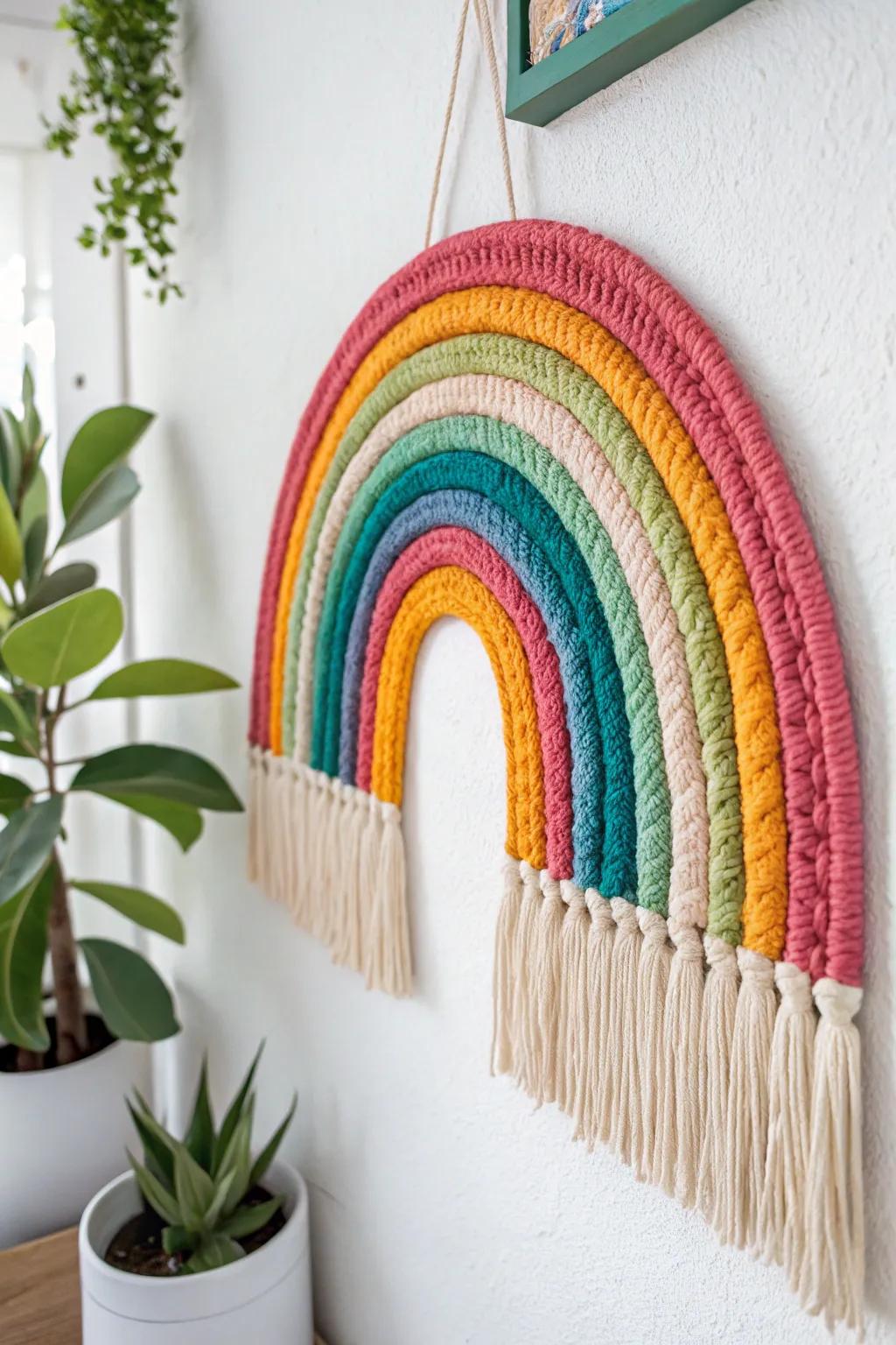 Vibrant strand art for a vivid exhibition.