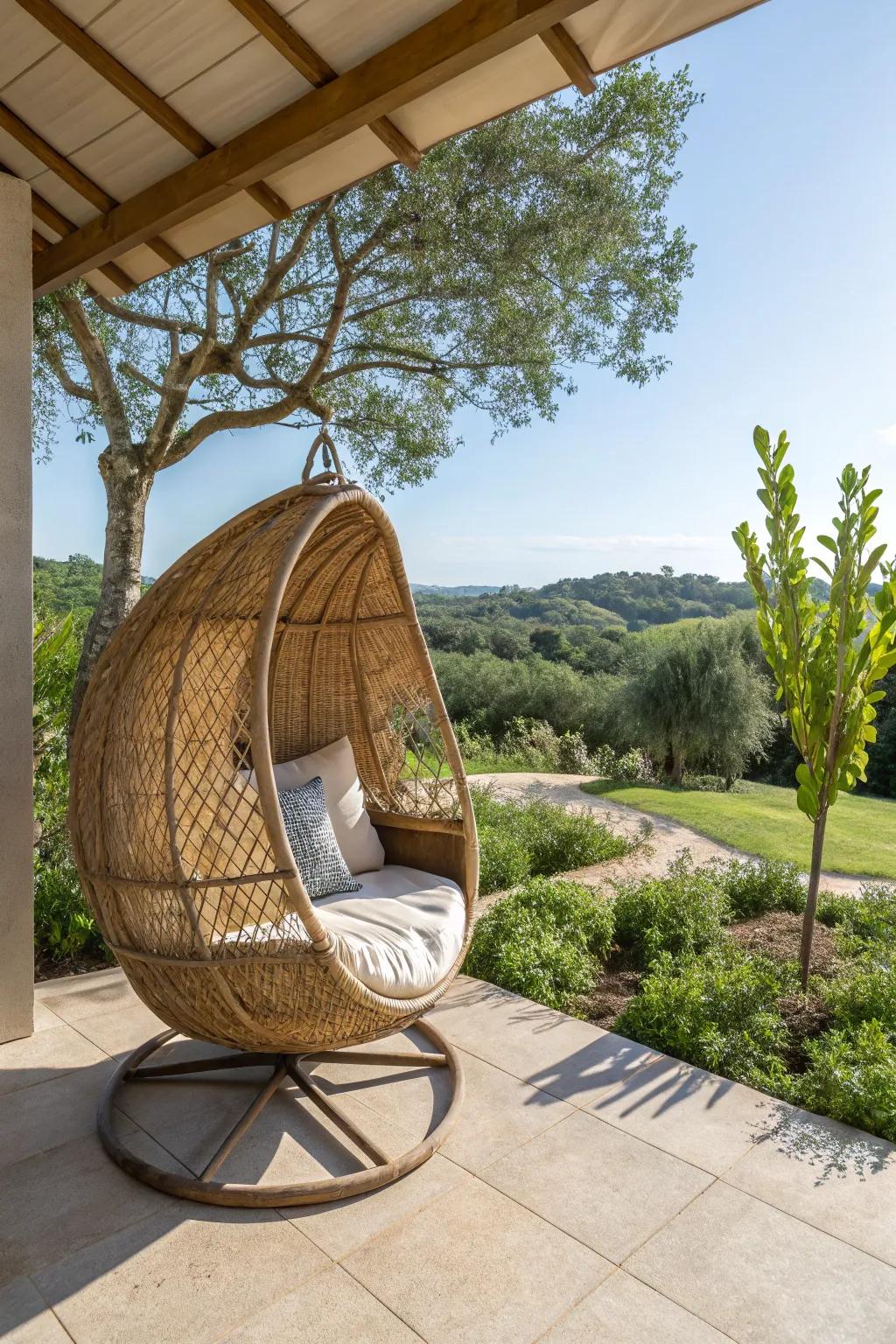 Connect with nature via organic components.