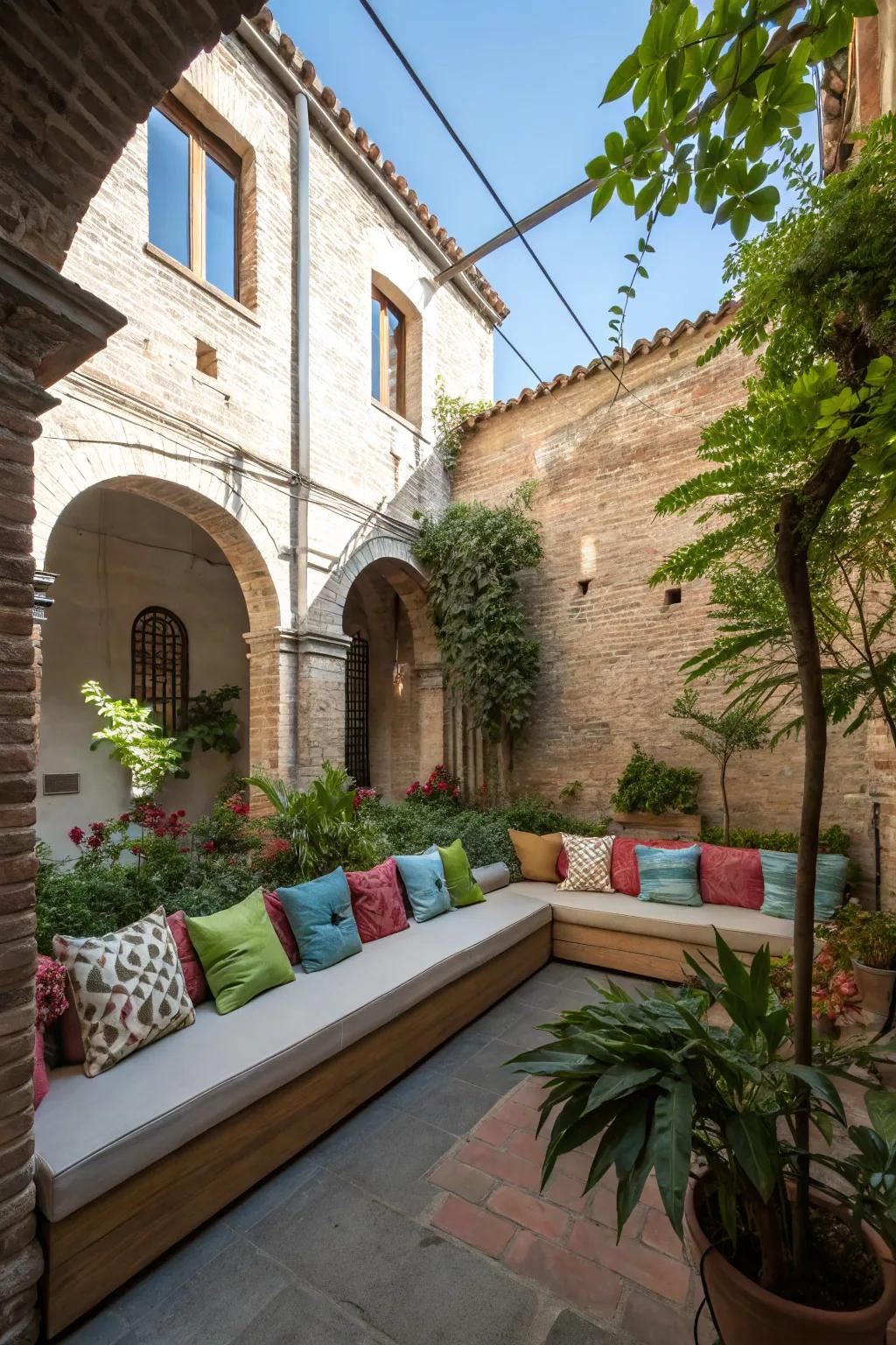 Optimize seating with stylish built-in benches.