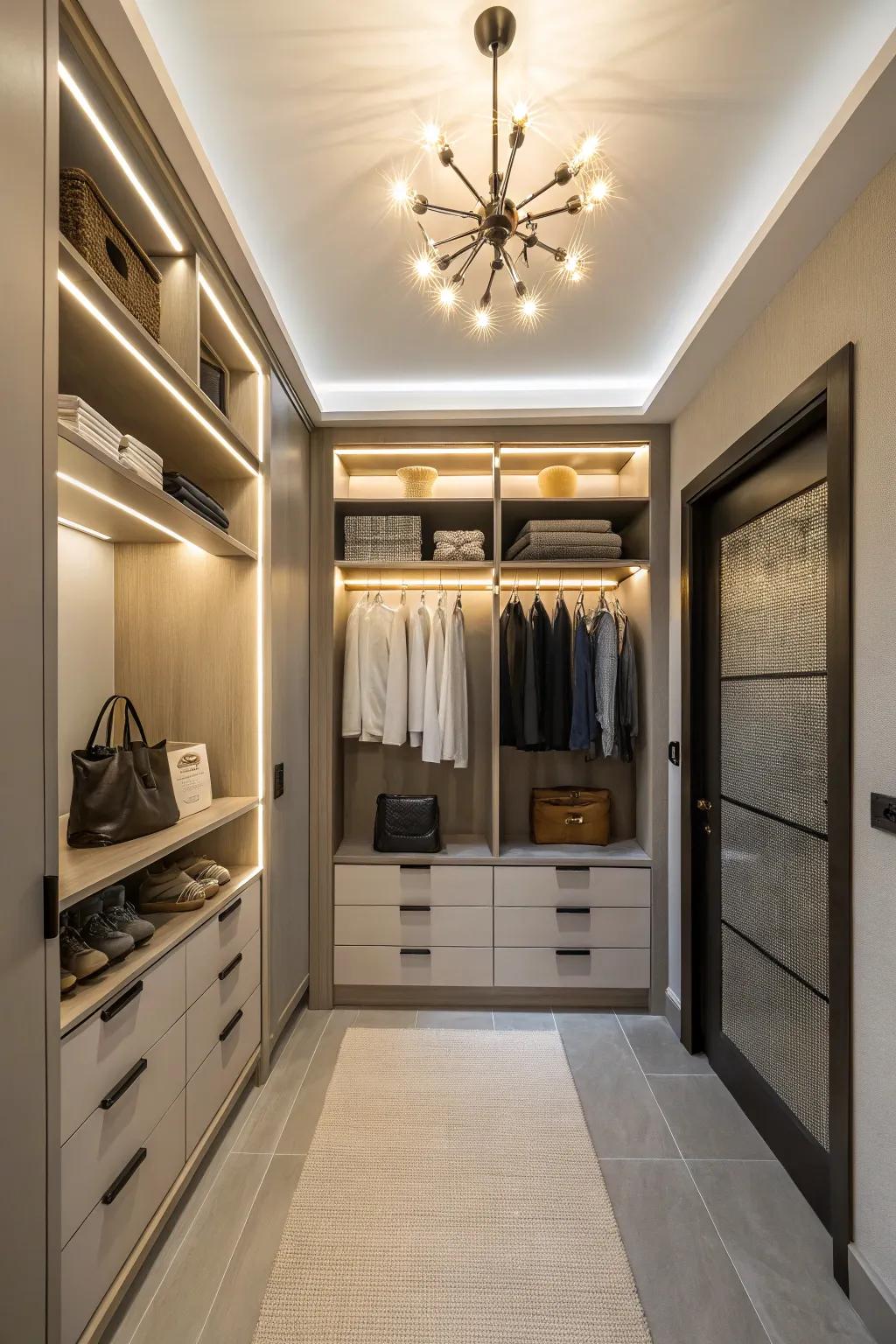 Strategic lighting improves both function and atmosphere.