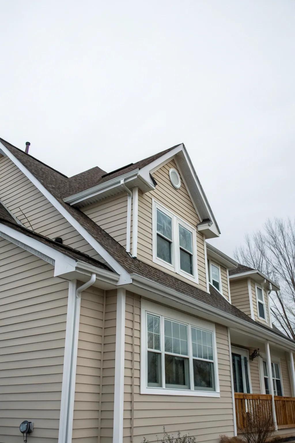 Coordinated frames create a harmonious flow with the roofline.