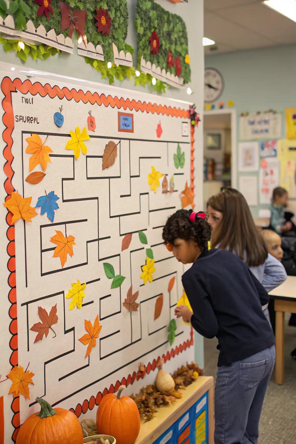 Interactive Harvest Maze extends a spirited challenge for petite explorers.