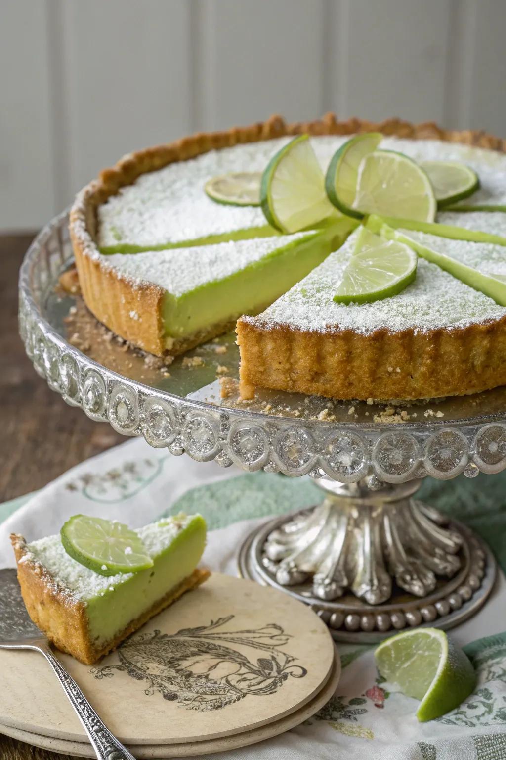 A dusting of sweet dust fashions a delicate finish.