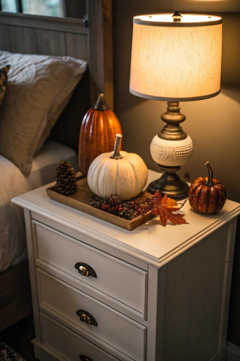 Seasonal decor keeps the personal space lively and fresh.
