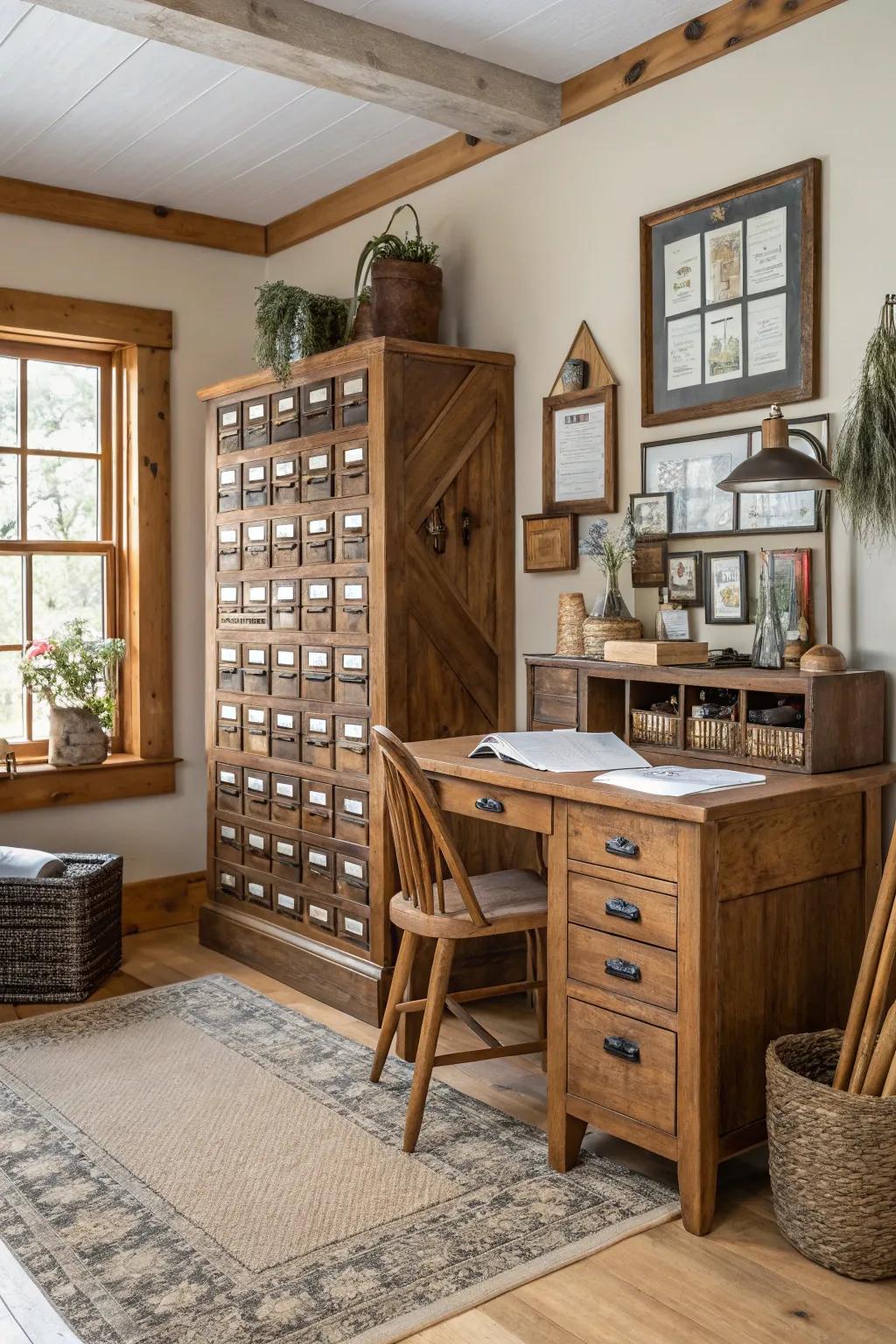 Handcrafted touches add unique personality.