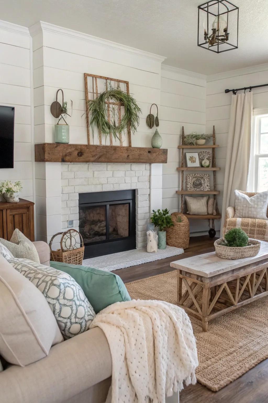Limewash infuses a vintage impression with understated texture.