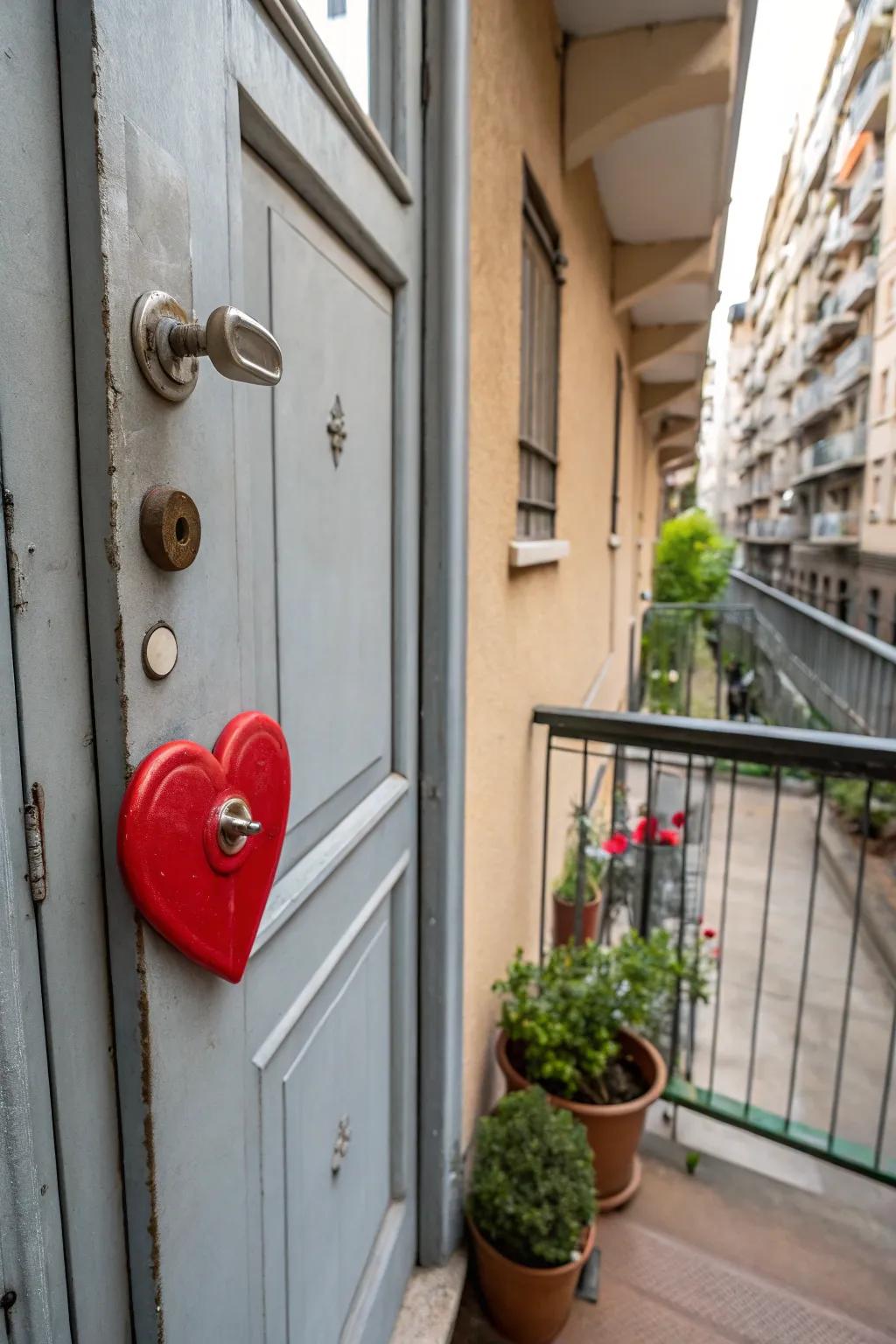 Render your doorbell a component of the décor using a heart cover.