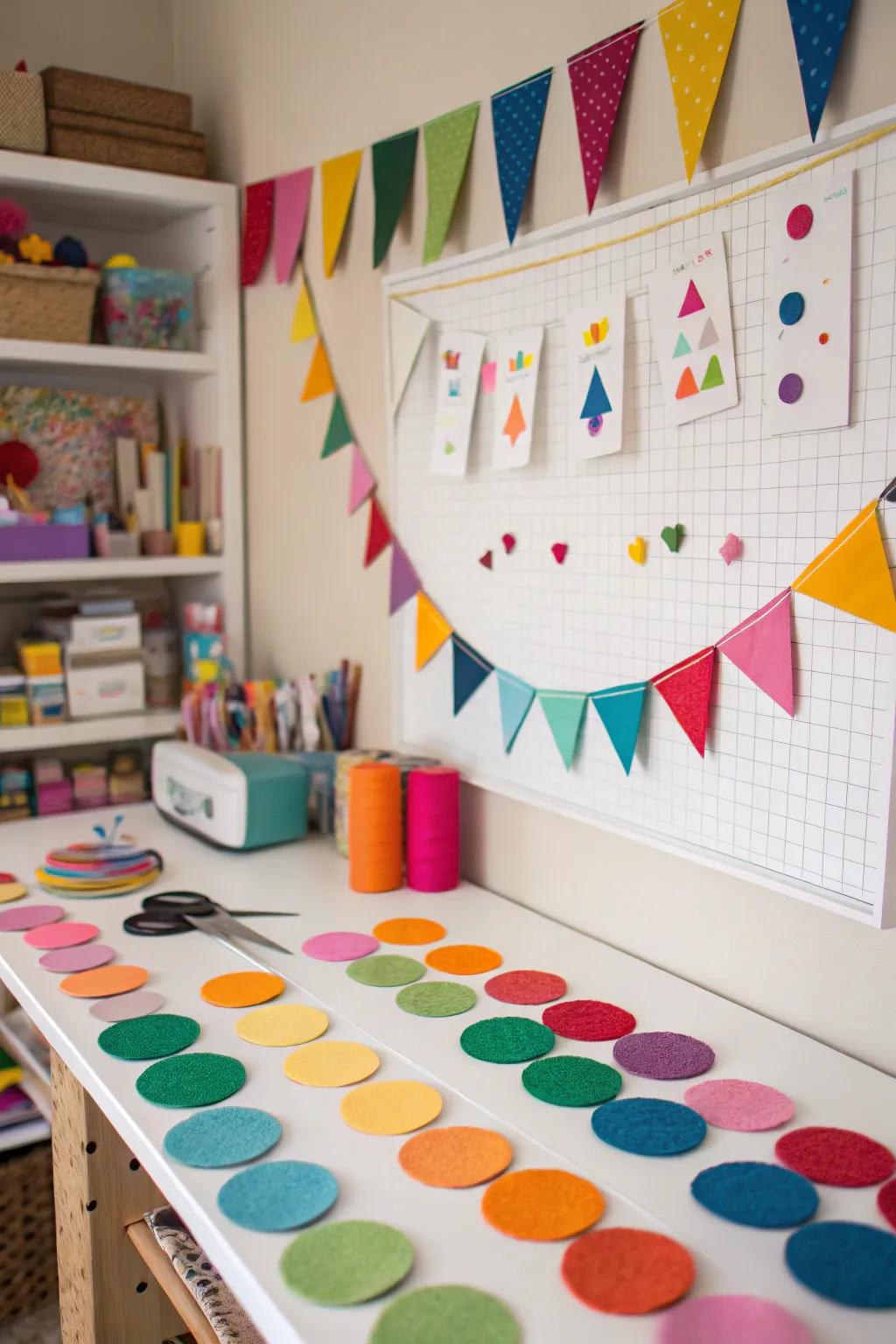 Designing custom felt garlands spark limitless creative avenues.