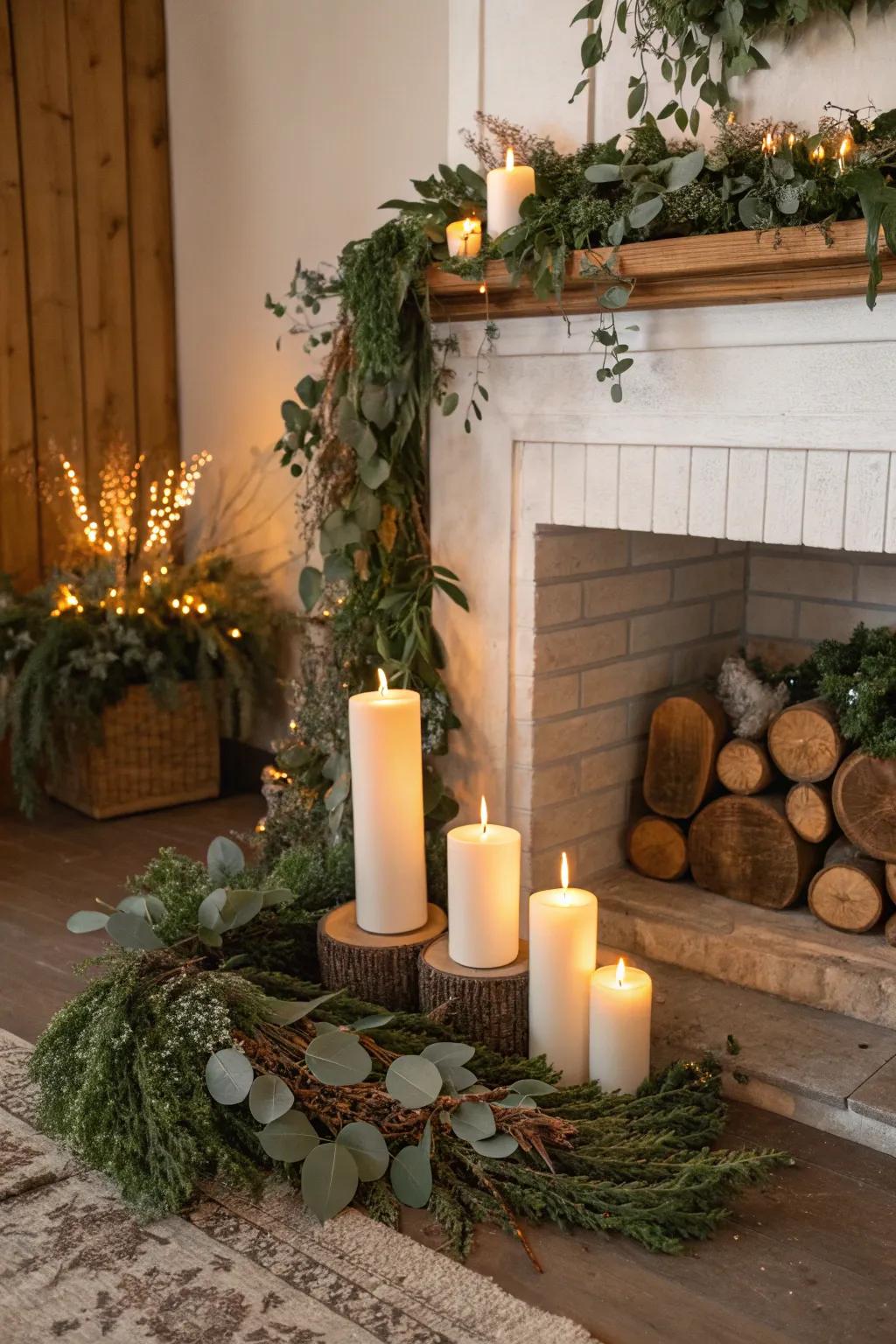 Usher the outdoors in with lights and lavish foliage for a inherent touch.