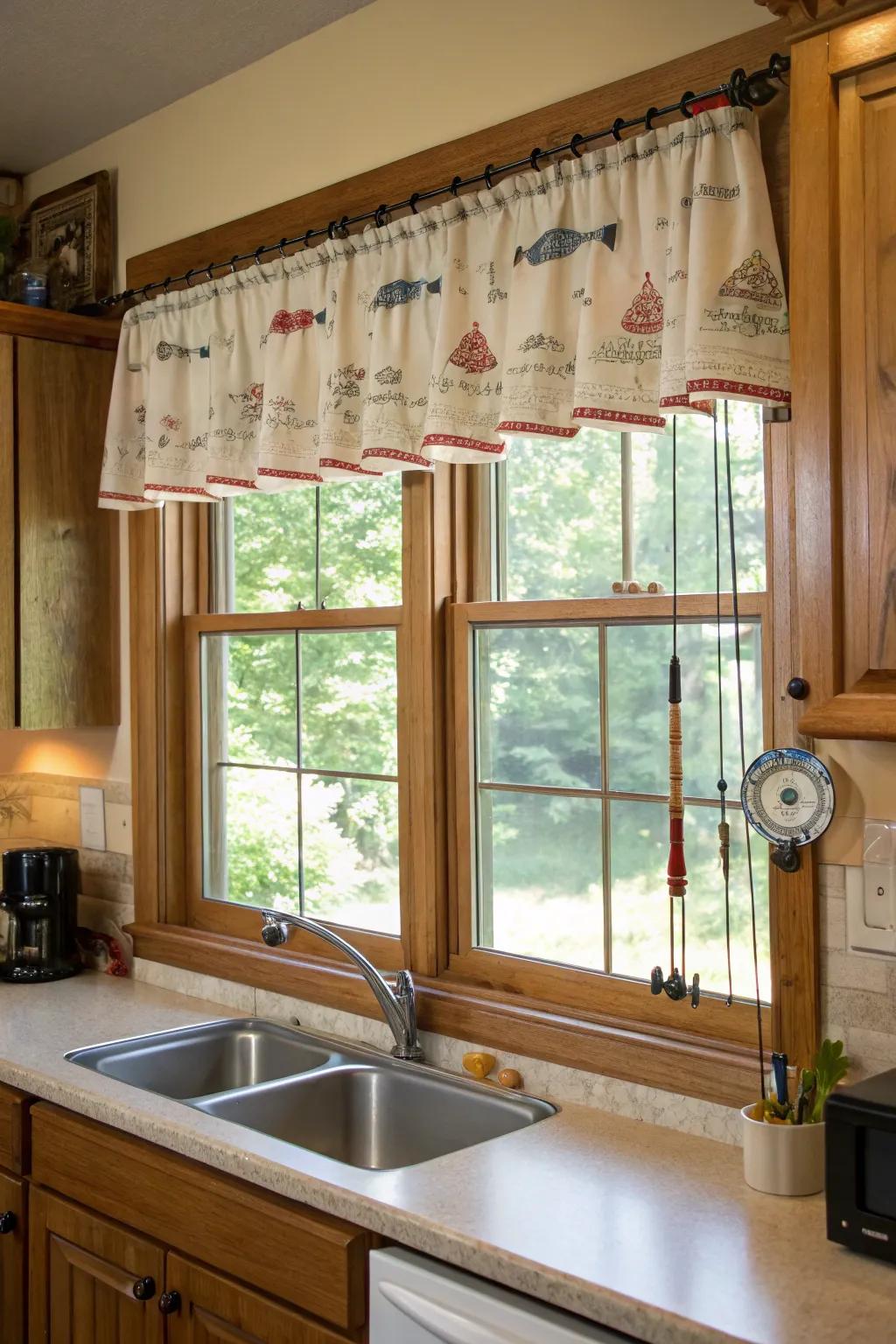 An angling tool border introduces an understated nautical nuance to windows.