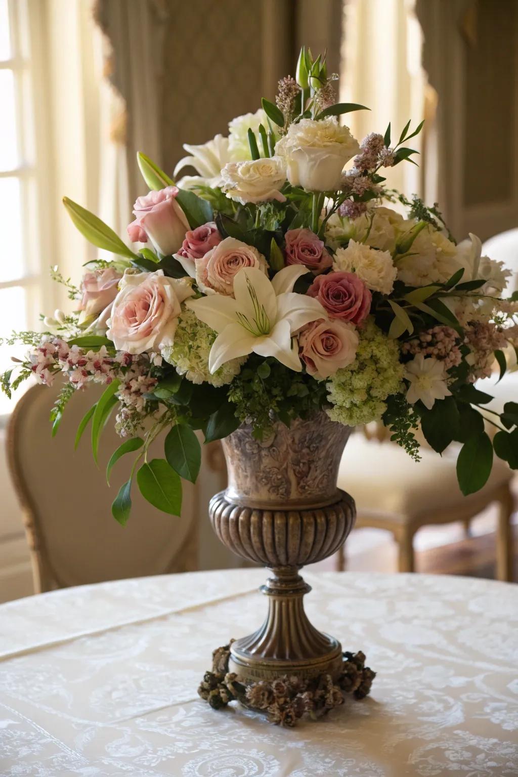 A vintage-inspired bouquet offering timeless charm for a birthday.