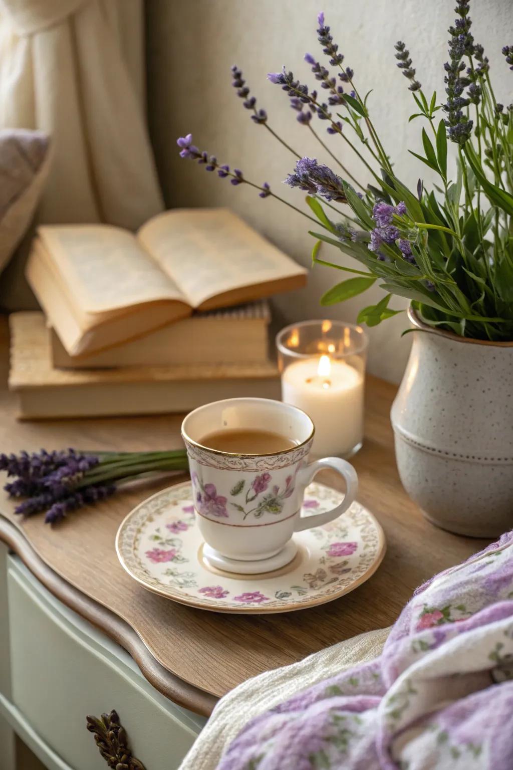 Lavender designs that impart peacefulness to your area.