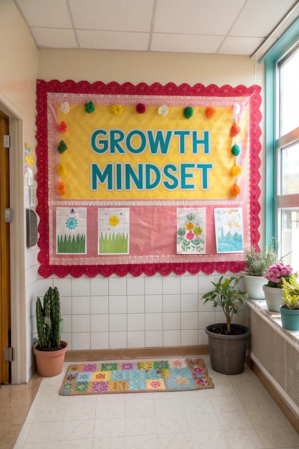 Cultivate resilience and resolve with an advancement mentality bulletin board. 🌱💪 #GrowthMindset #Motivation