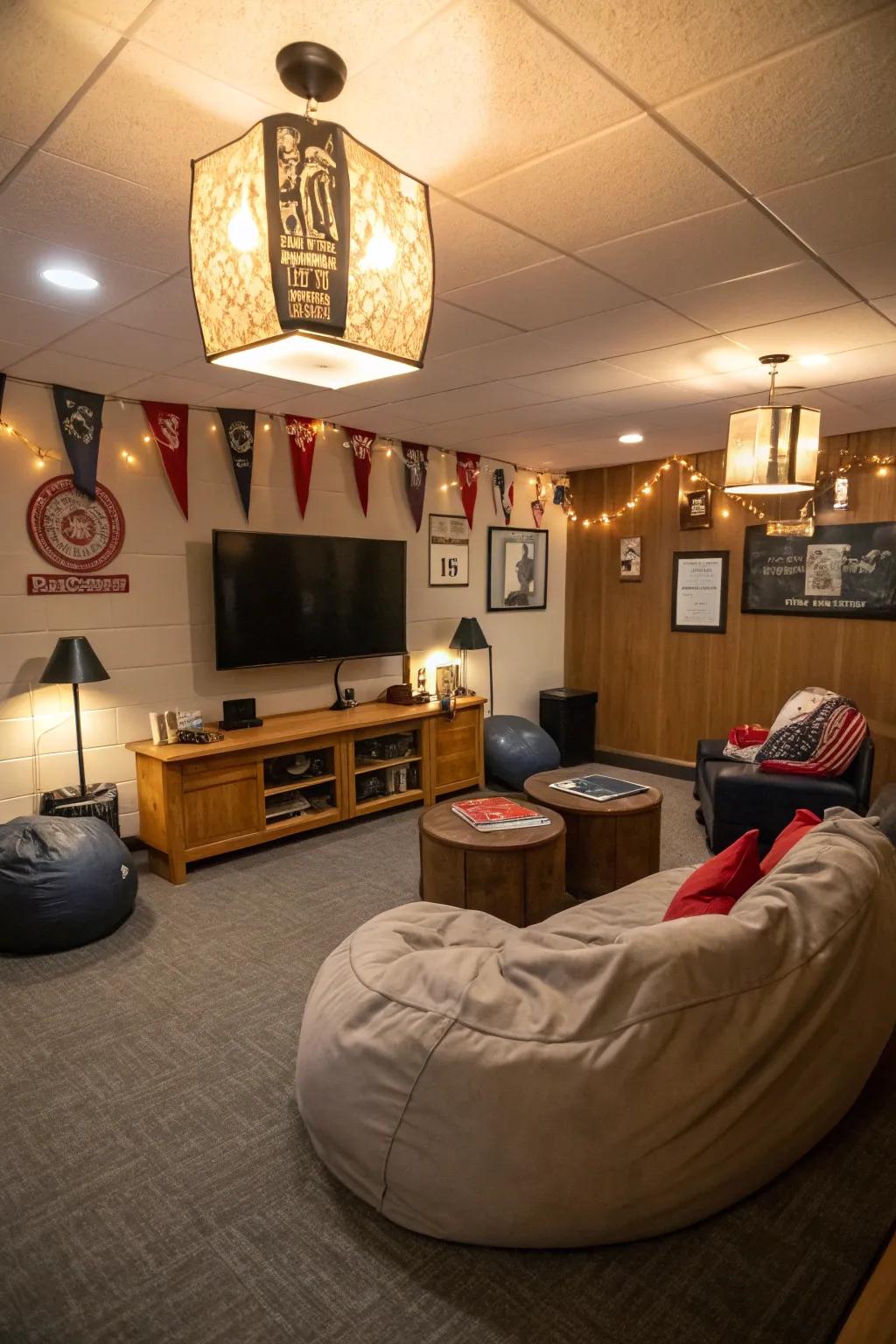 Unique lighting pieces can really elevate the feel of your room.