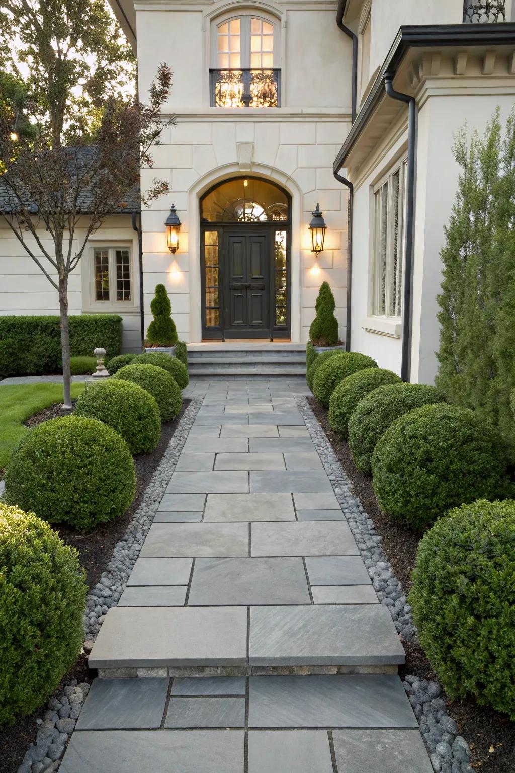 Sophisticated flagstone pavers for a contemporary touch.