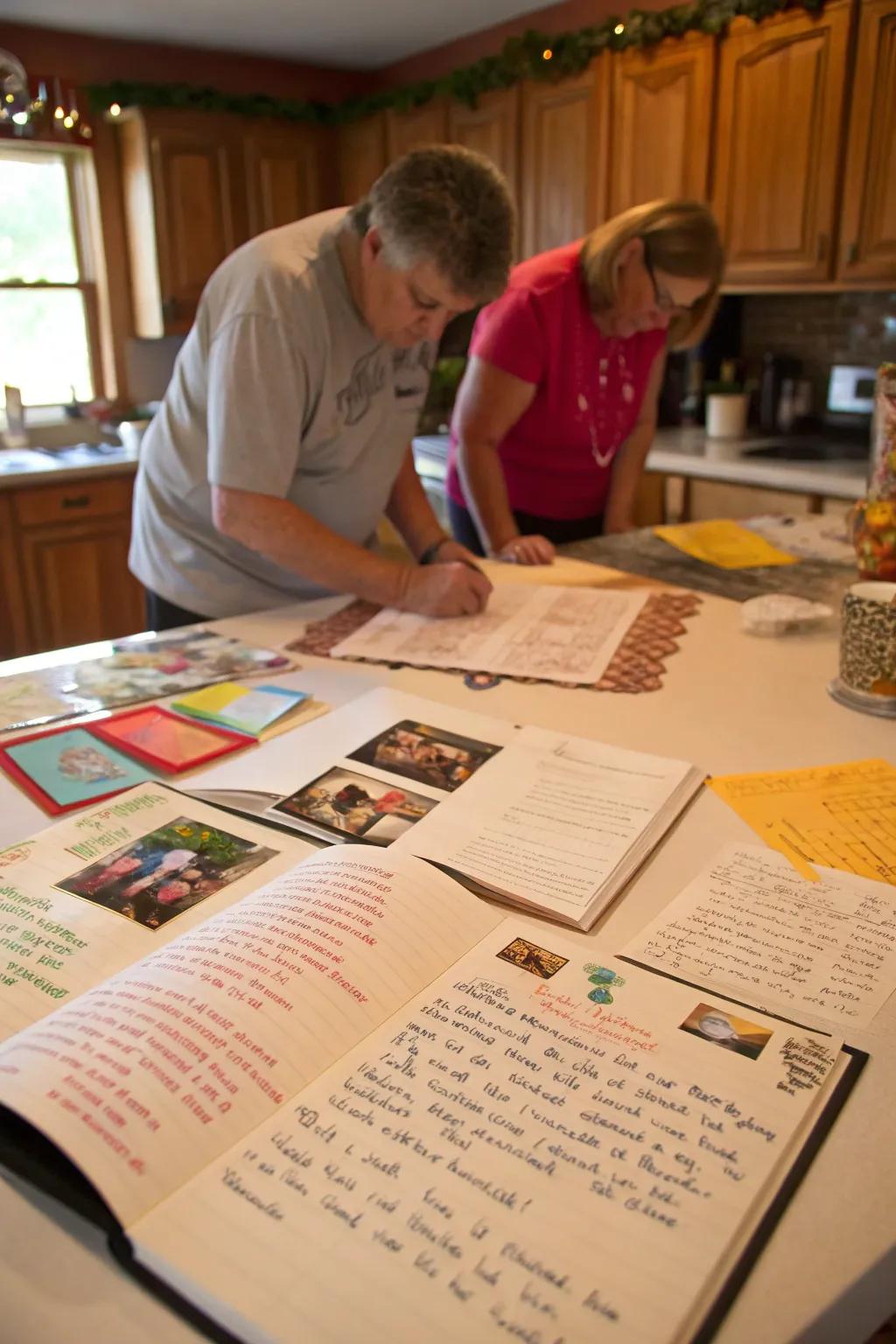 Preserving family flavors and stories in a homemade recipe book.