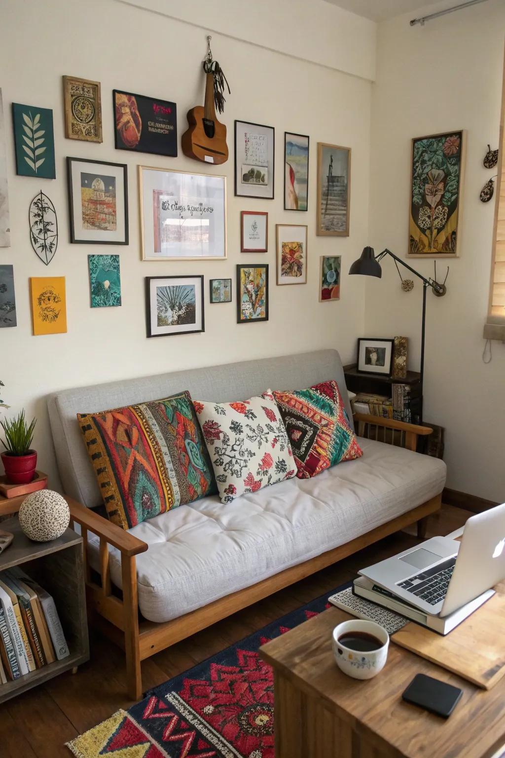 Eclectic accents introduce vibrancy and character to your office.