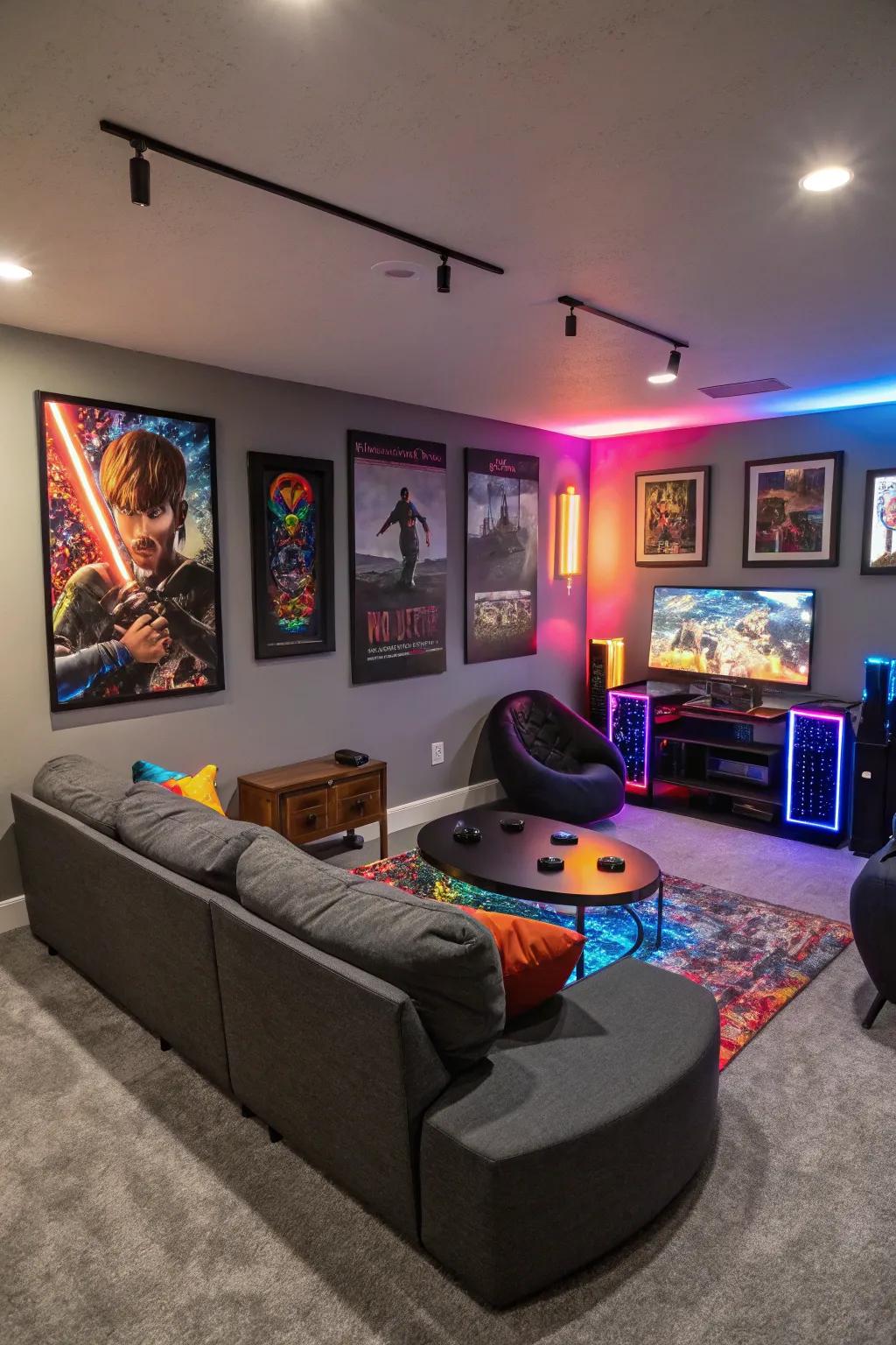 A unified color palette ties together your gaming space beautifully.