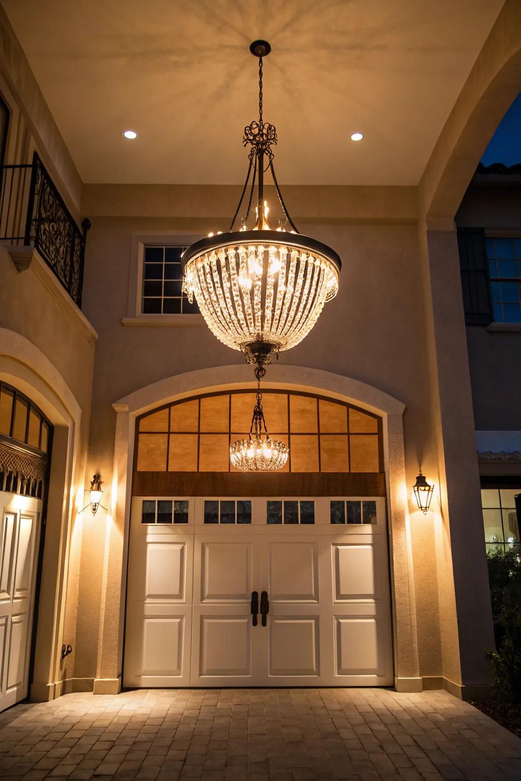 Statement illumination heightens the ambiance of your entry area.