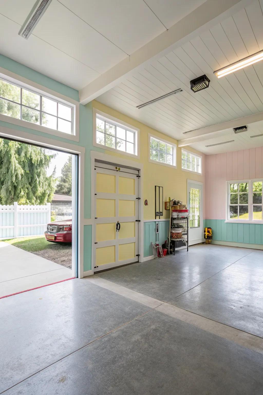 Every space is revitalized with a new coat of paint.