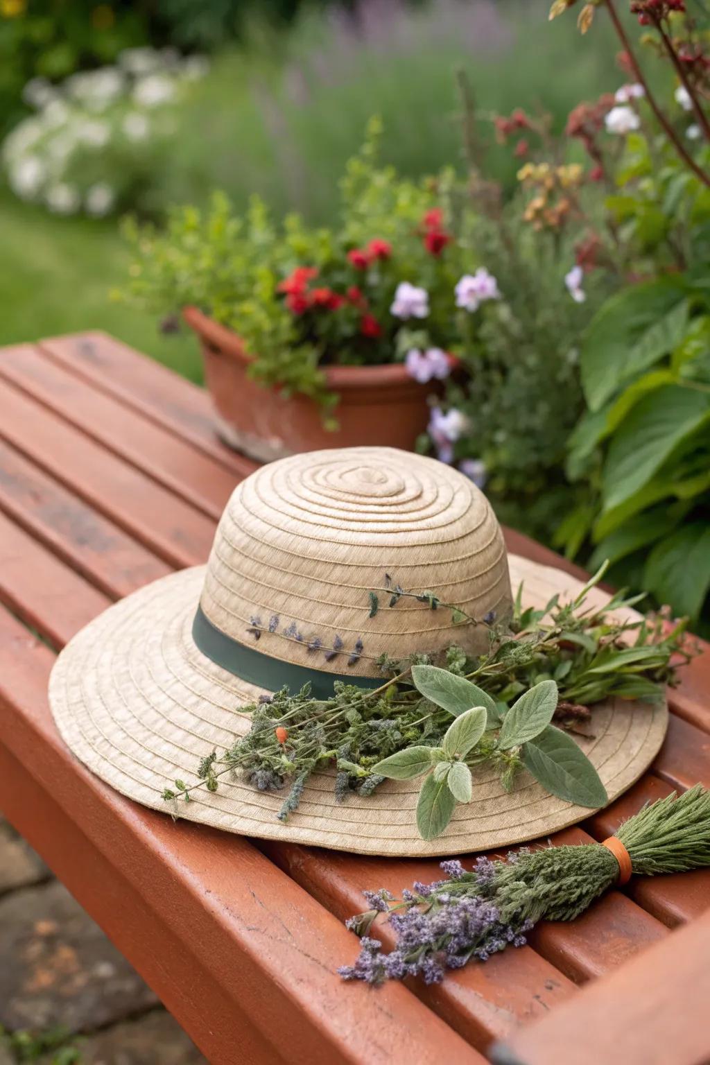 Herb garden elegance with a Mediterranean flair.